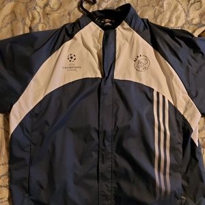 Adidas UEFA Ajax Amsterdam soccer team windbreaker. [XL in US] [(46-48) in UK]